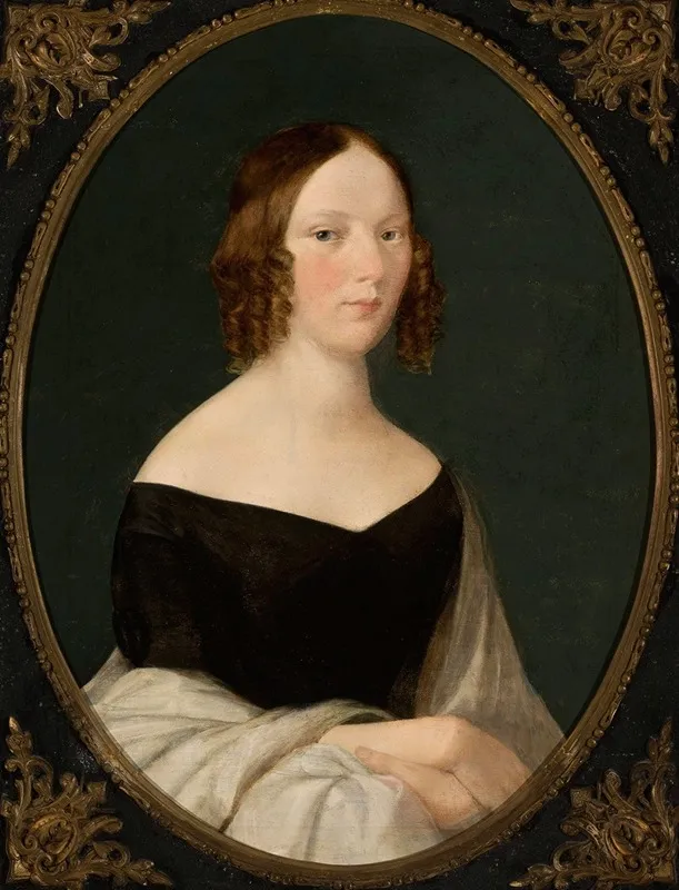 Portrait Of Mrs Mikulinska Wall Art by Wojciech Korneli Stattler - High-Resolution Digital Print