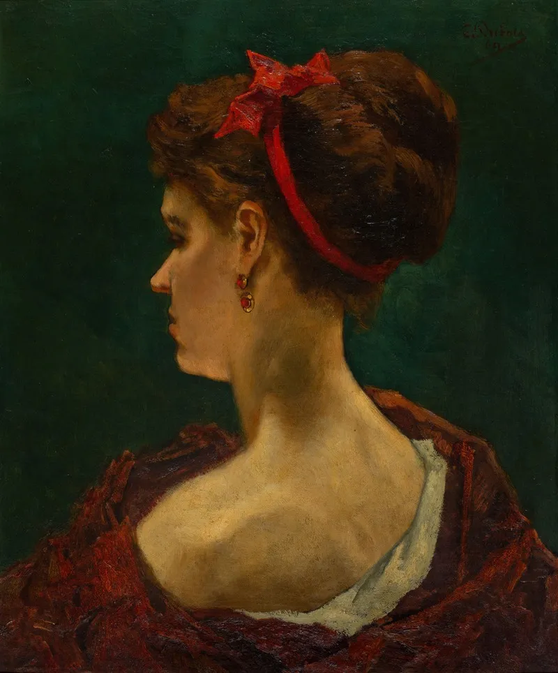 Portrait Of Mrs Roicourt Wall Art by Louis Dubois - High-Resolution Digital Print