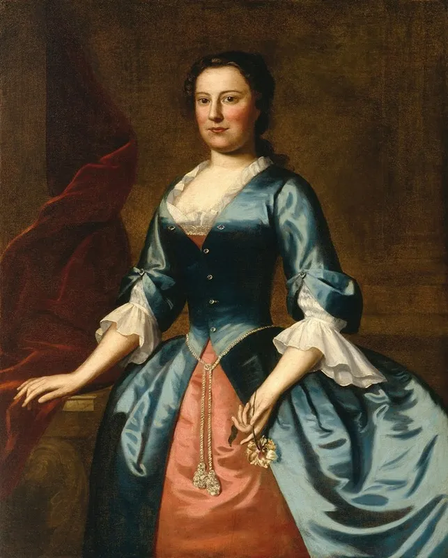 Portrait Of Mrs Samuel Mccall Sr 2 Wall Art by Robert Feke - High-Resolution Digital Print
