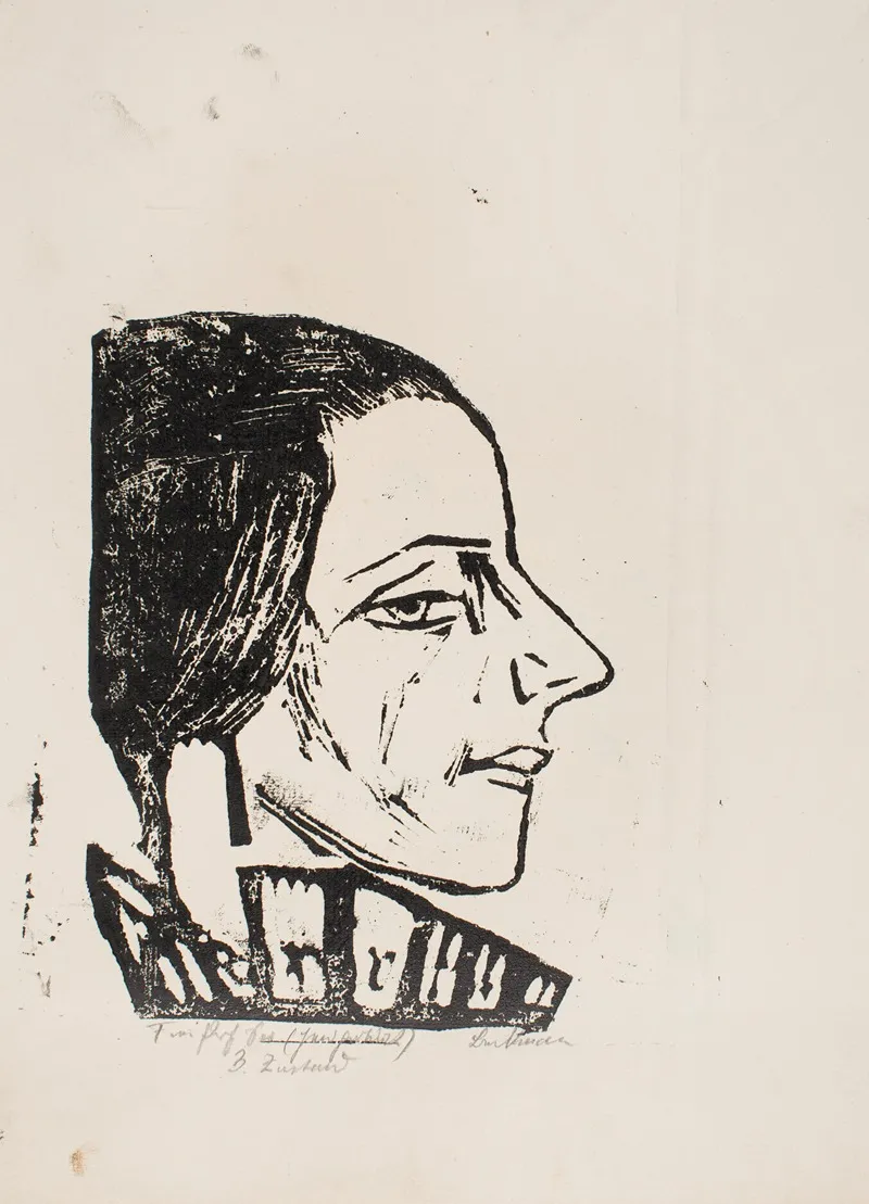 Portrait Of Mrs Swarzenski 2 Wall Art by Max Beckmann - High-Resolution Digital Print