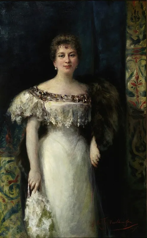 Portrait Of Mrs W R Wall Art by Maria Wasilkowska-Nostitz - High-Resolution Digital Print