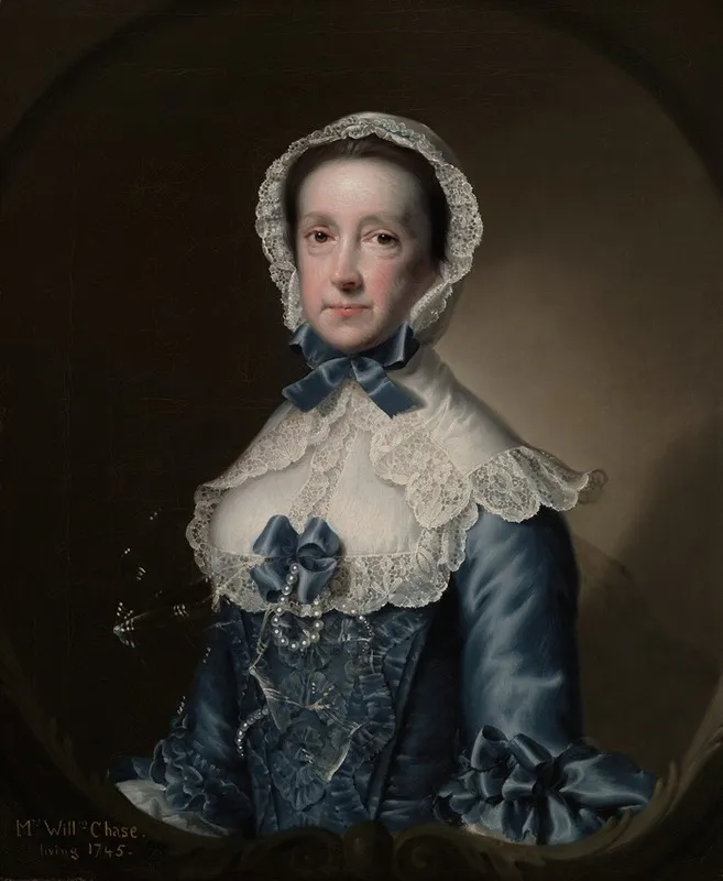 Portrait Of Mrs William Chase Sr Wall Art by Joseph Wright of Derby - High-Resolution Digital Print