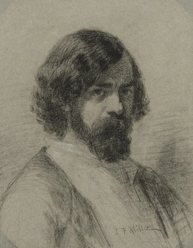 Portrait Of Narcisse Virgile Diaz De La Pena Wall Art by Jean-François Millet - High-Resolution Digital Print