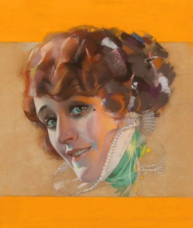 Portrait Of Olga Petrova Wall Art by Rolf Armstrong - High-Resolution Digital Print