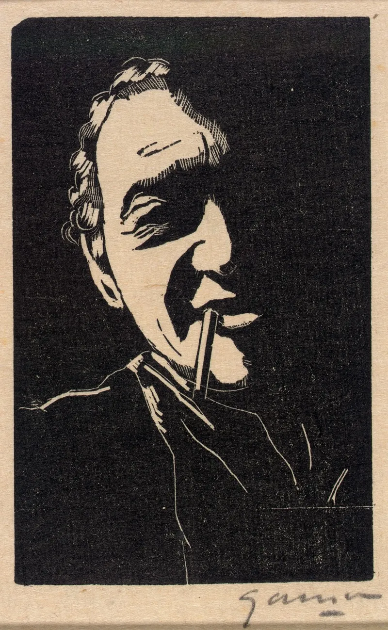 Portrait Of Pascin Wall Art by Emil Ganso - High-Resolution Digital Print