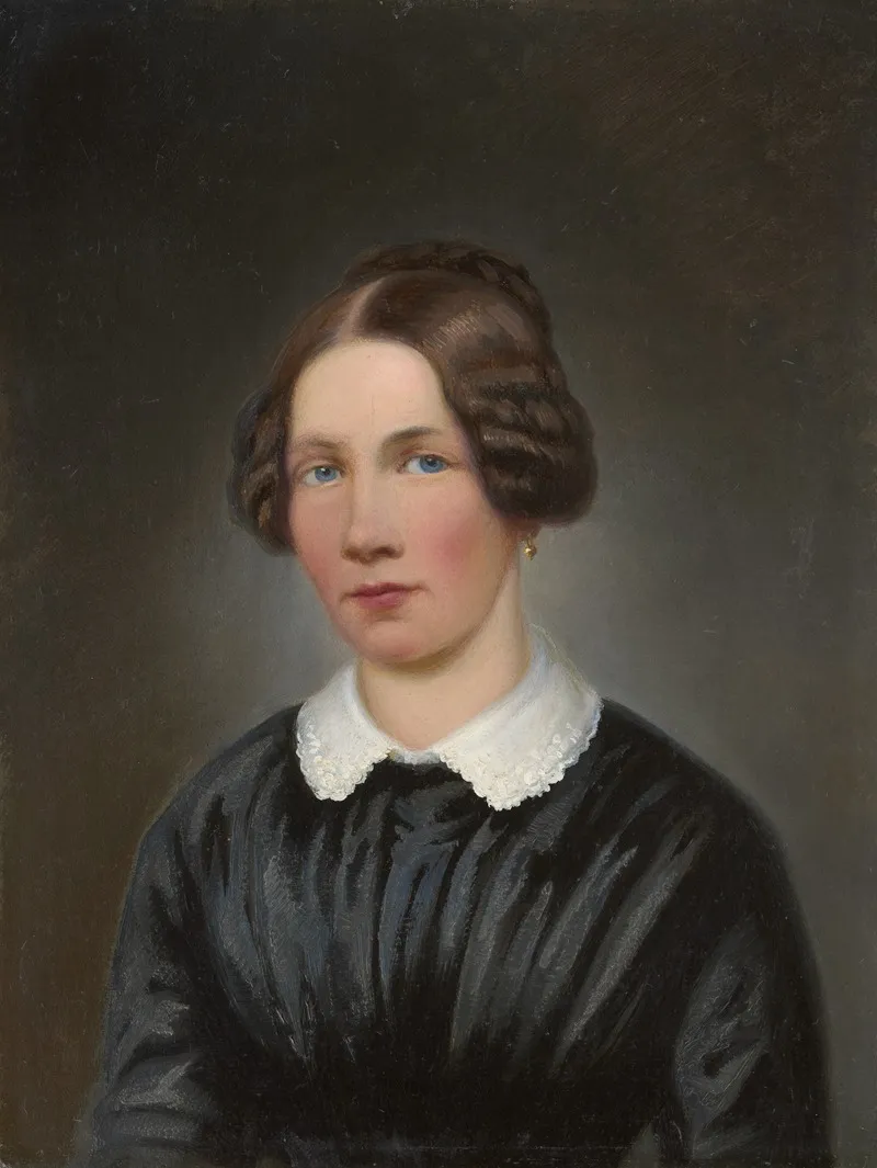 Portrait Of Pauline Rogg Nee Tritscheller Wall Art by Johann Baptist Laule - High-Resolution Digital Print