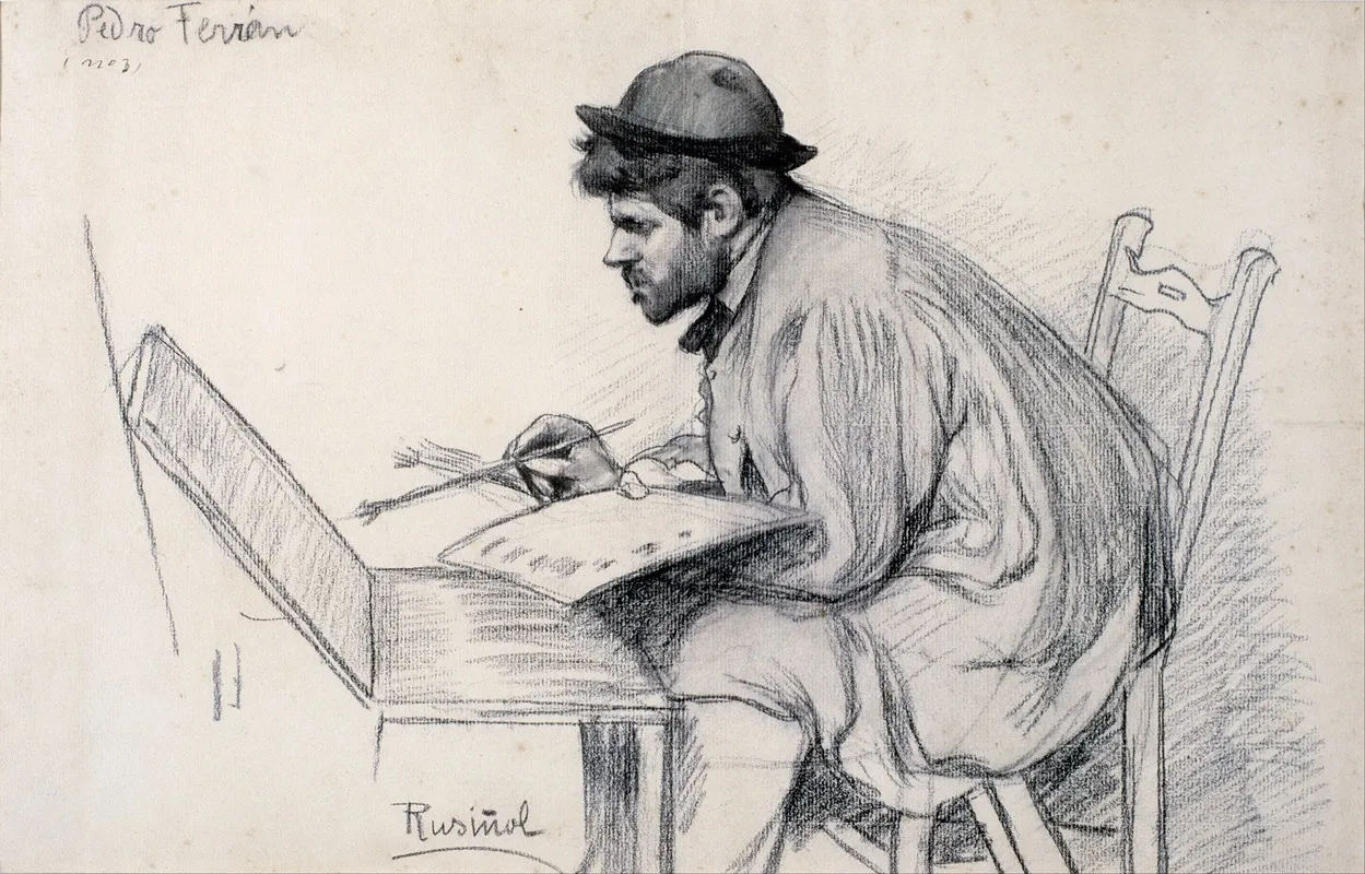 Portrait Of Pere Ferran Painting