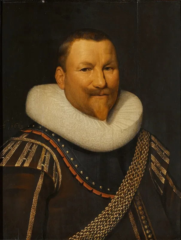 Portrait Of Pieter Pietersz Hein 1577 1629 Wall Art by Workshop of Jan Daemen Cool - High-Resolution Digital Print