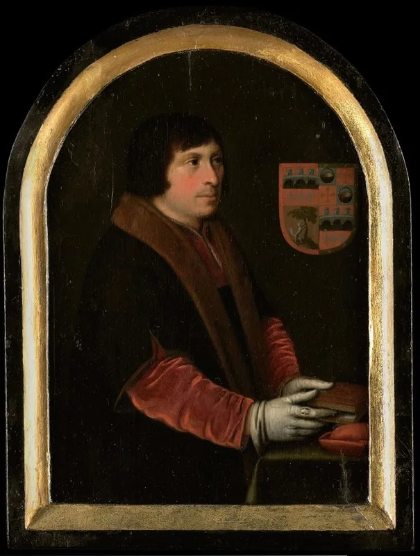 Portrait Of Pieter Salina Wall Art by Cornelis Engelsz. - High-Resolution Digital Print
