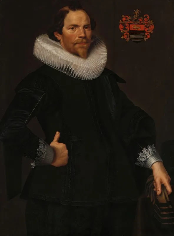Portrait Of Pieter Van Son C 1590 1654 Wall Art by Nicolaes Eliasz. Pickenoy - High-Resolution Digital Print