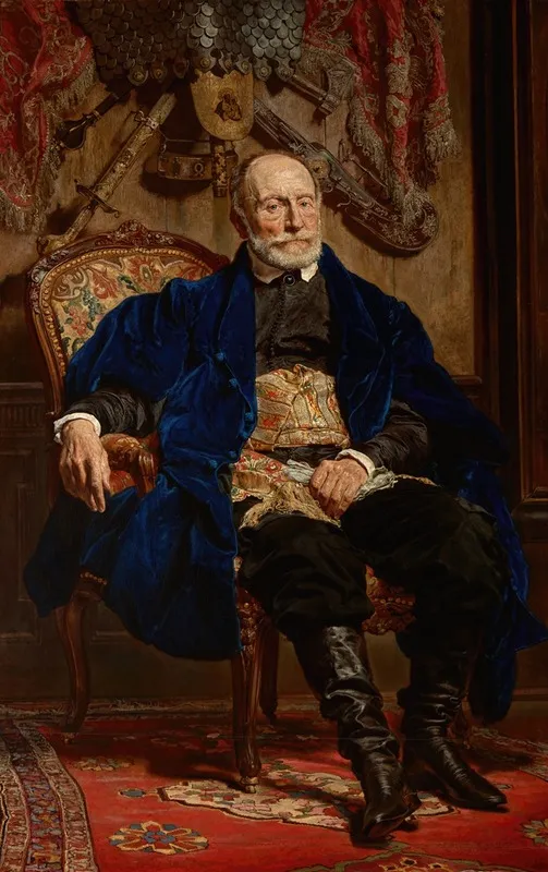 Portrait Of Piotr Moszynski Wall Art by Jan Matejko - High-Resolution Digital Print