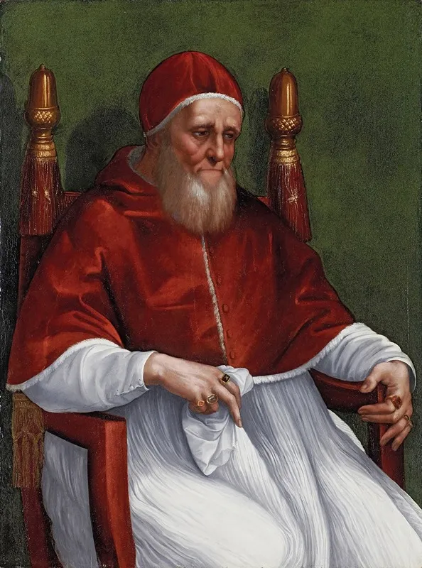 Portrait Of Pope Julius Ii Wall Art by Follower of Raphael - High-Resolution Digital Print