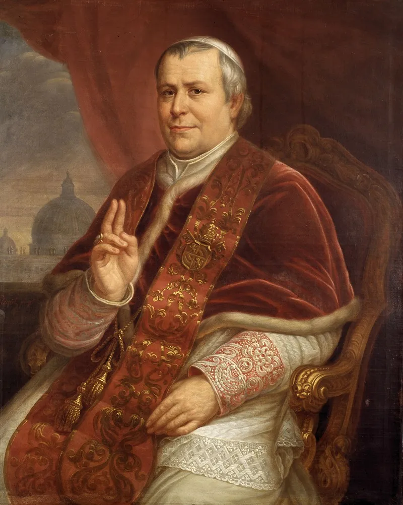 Portrait Of Pope Pius Ix Wall Art by Charles Picqué - High-Resolution Digital Print