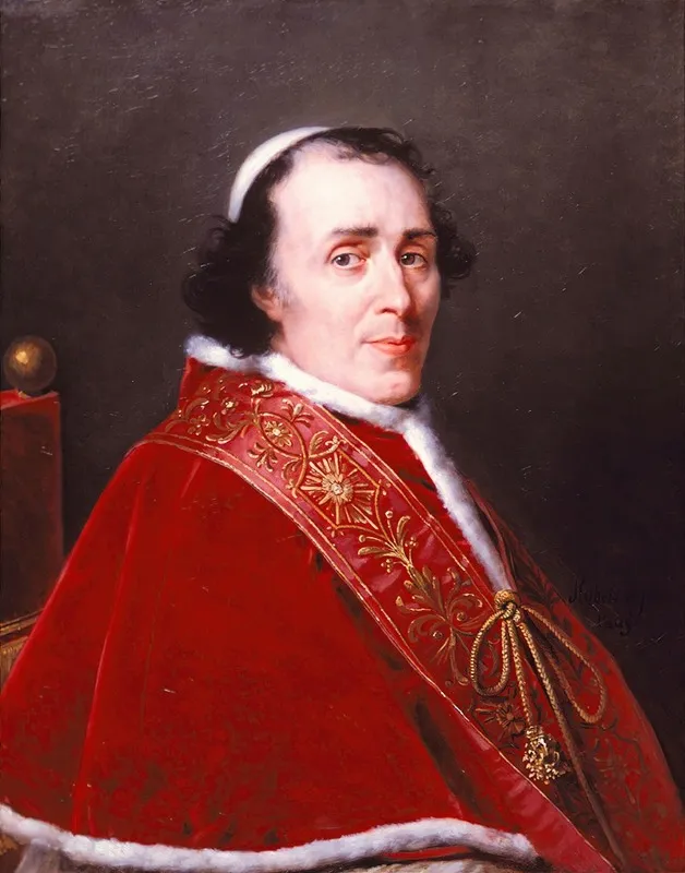 Portrait Of Pope Pius Vii 1805 Wall Art by Robert Jacques François Lefèvre - High-Resolution Digital Print