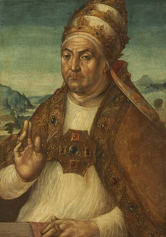 Portrait Of Pope Sixtus Iv Della Rovere Wall Art by Pedro Berruguete - High-Resolution Digital Print