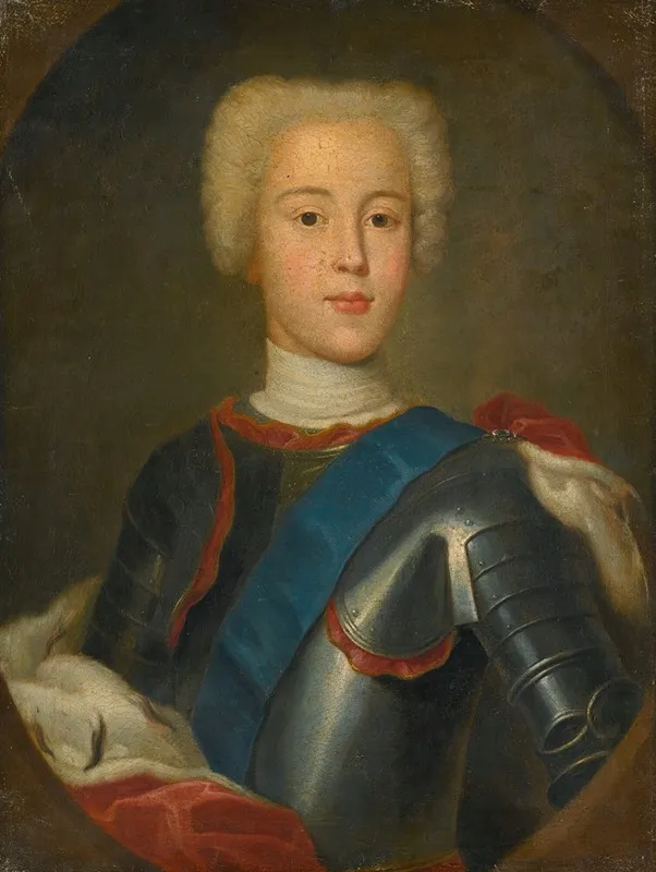 Portrait Of Prince Charles Edward Stuart 1720 1788 Wall Art by Studio of Antonio David - High-Resolution Digital Print