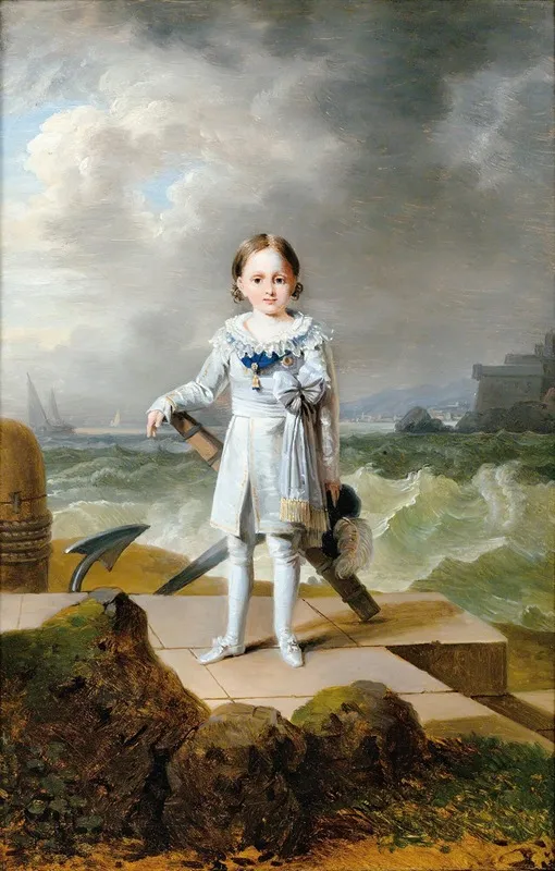 Portrait Of Prince Napoleon Louis Bonaparte Wall Art by François Joseph Kinson - High-Resolution Digital Print