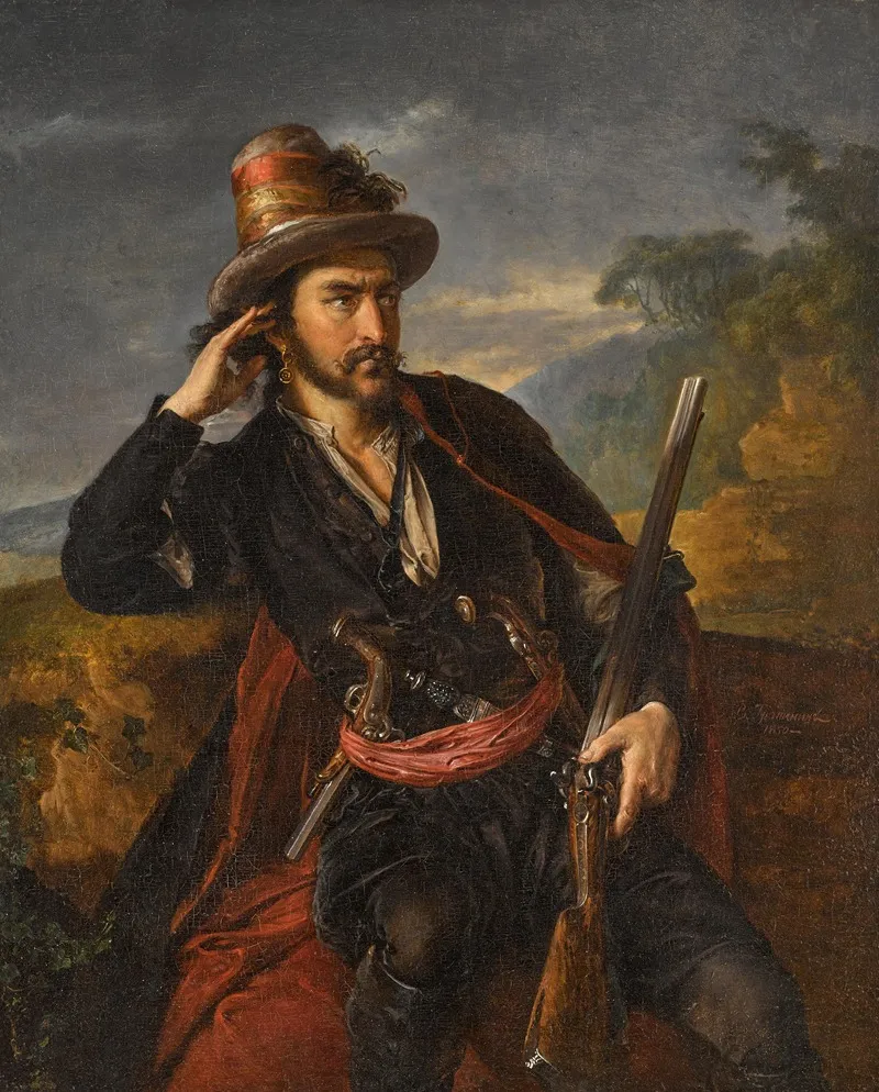 Portrait Of Prince Obolensky Wall Art by Vasily Tropinin - High-Resolution Digital Print