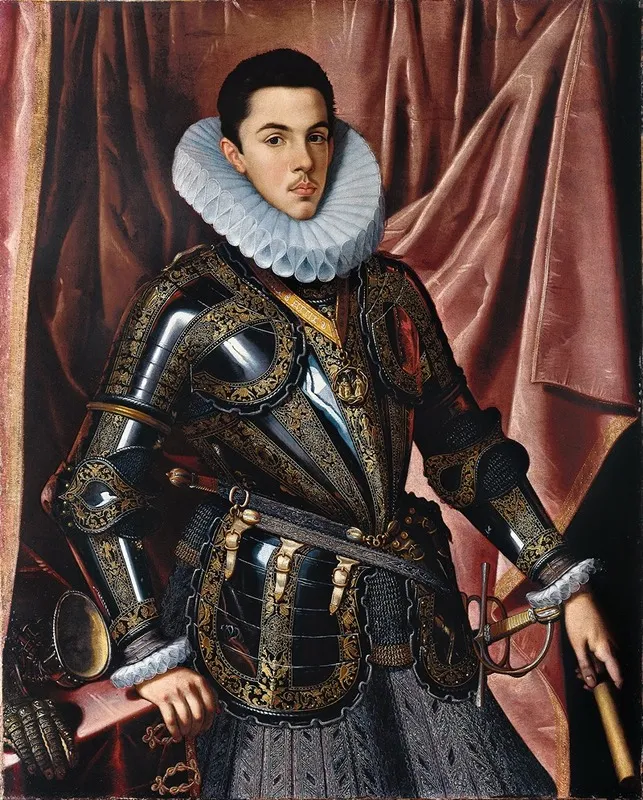 Portrait Of Prince Philip Emmanuel Of Savoy Wall Art by Juan Pantoja de la Cruz - High-Resolution Digital Print