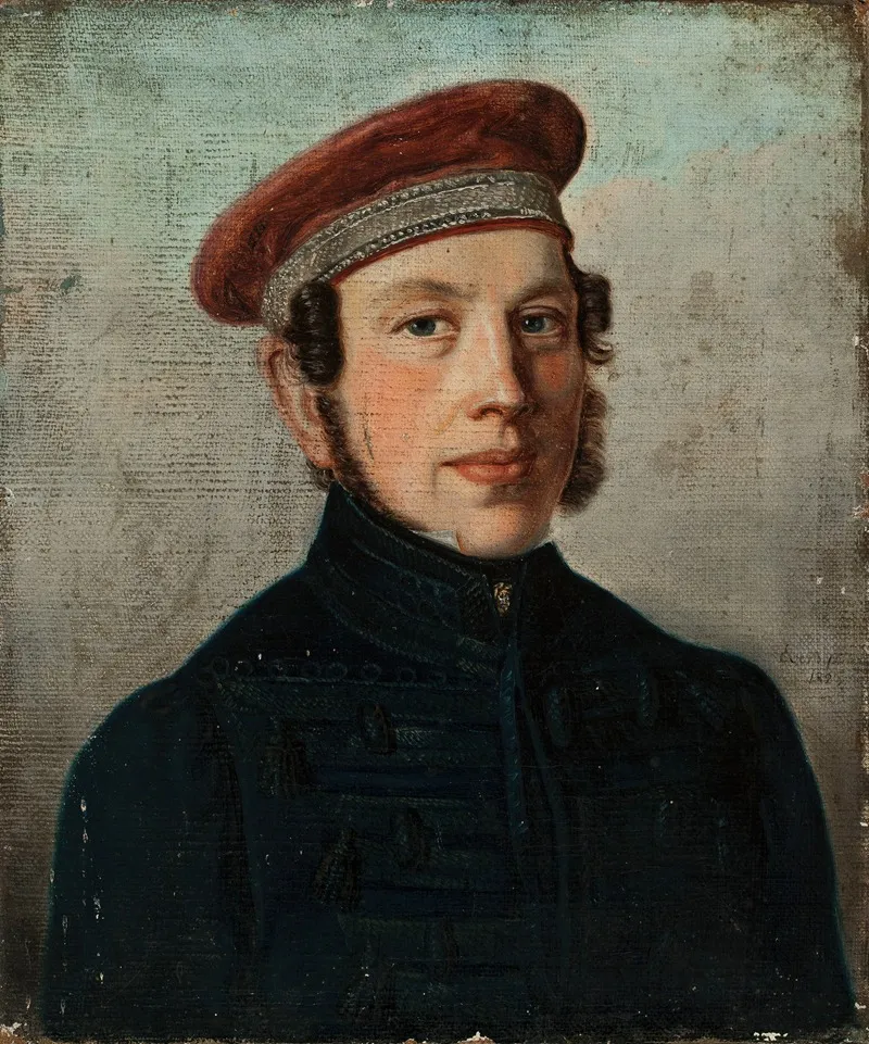Portrait Of Prince Roman Czartoryski Wall Art by Anton Clemens Albrecht Evers - High-Resolution Digital Print