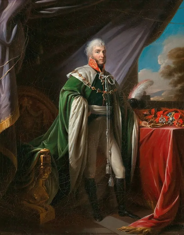 Portrait Of Prince Sergei Fjodorowitsch Galitzin 1749 1810 Wall Art by Giovanni Battista Damon-Ortolani - High-Resolution Digital Print