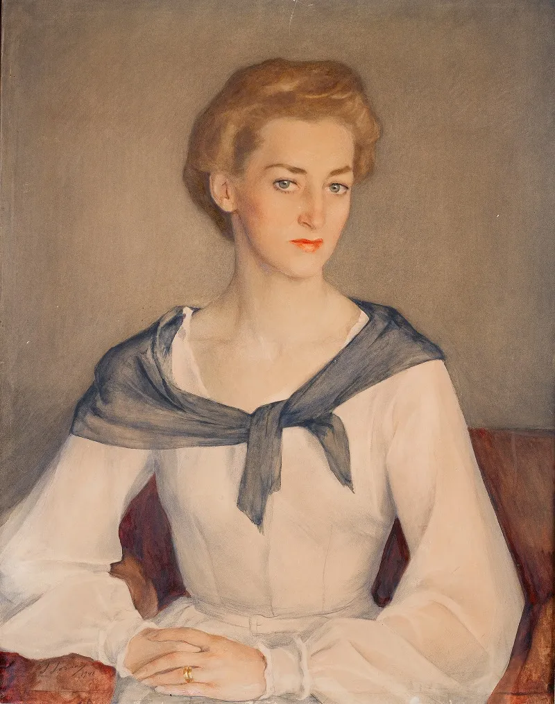 Portrait Of Princess Irina Obolensky Wall Art by Saveli Abramovich Sorin - High-Resolution Digital Print