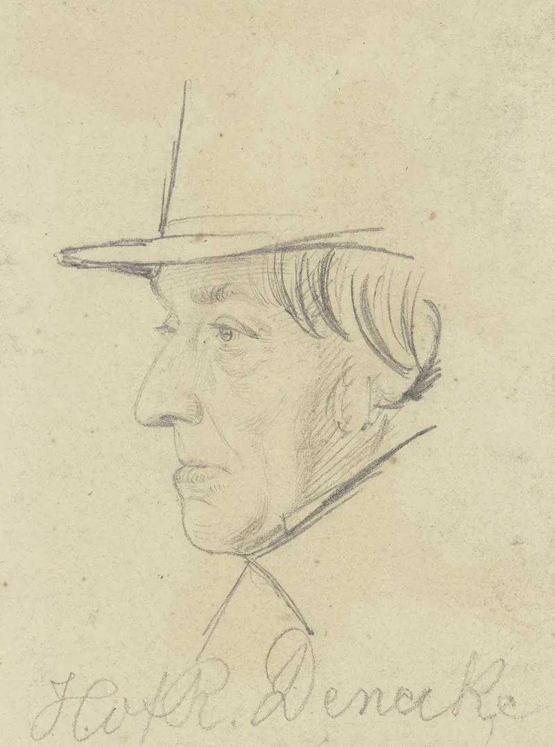 Portrait Of Privy Councillor Denecke Wall Art by Carl Hoff - High-Resolution Digital Print