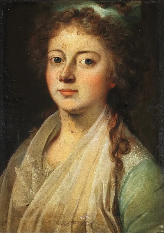 Portrait Of Queen Marie Sophie Frederikke Wall Art by Jens Juel - High-Resolution Digital Print