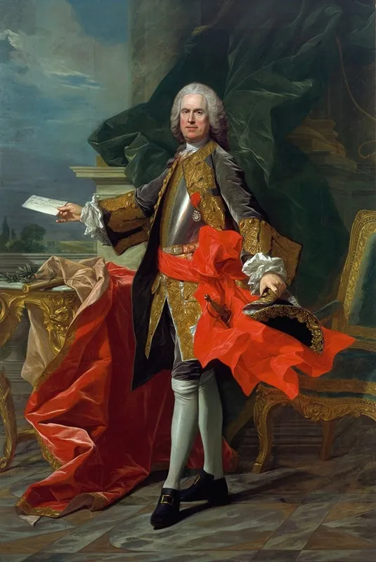 Portrait Of Richard Wall 1694 1778 Spanish Ambassador To Britain Wall Art by Louis-Michel Van Loo - High-Resolution Digital Print