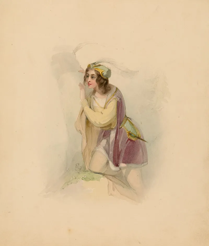 Portrait Of Rosalind In Shakespeares As You Like It Wall Art by J. Smith - High-Resolution Digital Print