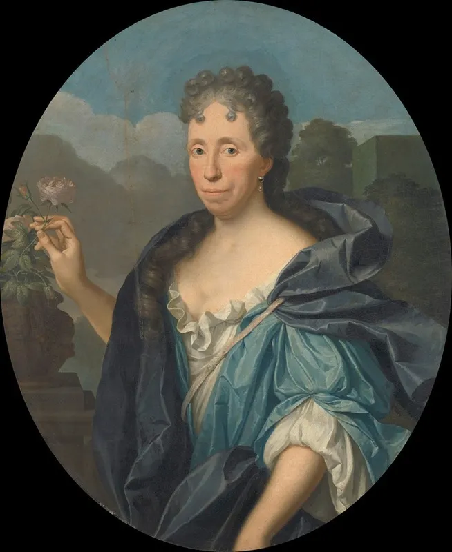 Portrait Of Sabina Agneta Dacquet Wife Of Arent Van Buren Wall Art by Krzysztof Lubieniecki - High-Resolution Digital Print