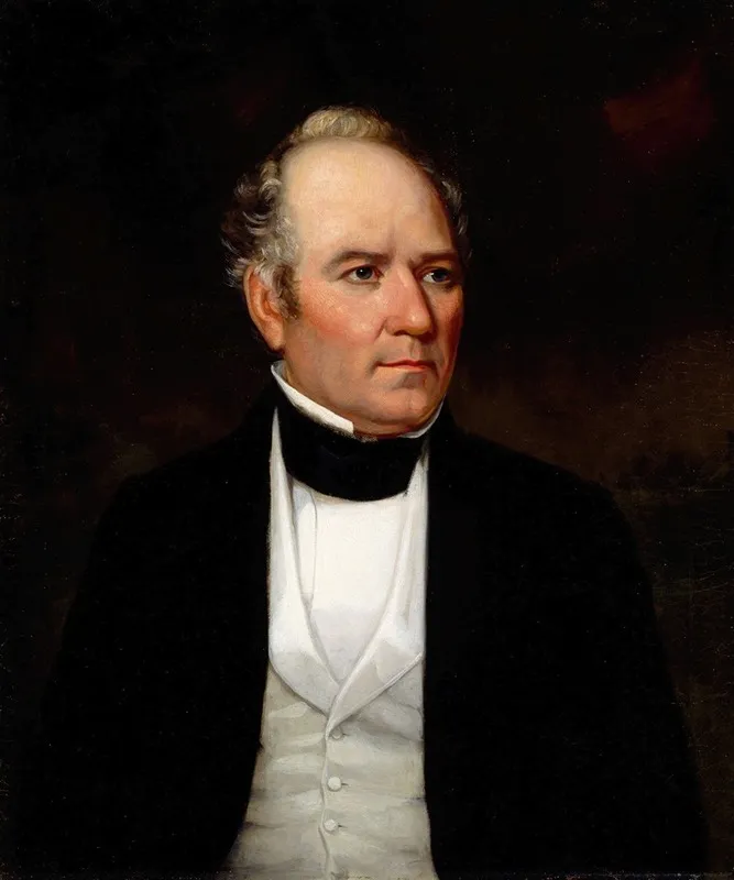 Portrait Of Sam Houston 1793 1863 Wall Art by Thomas Flintoff - High-Resolution Digital Print