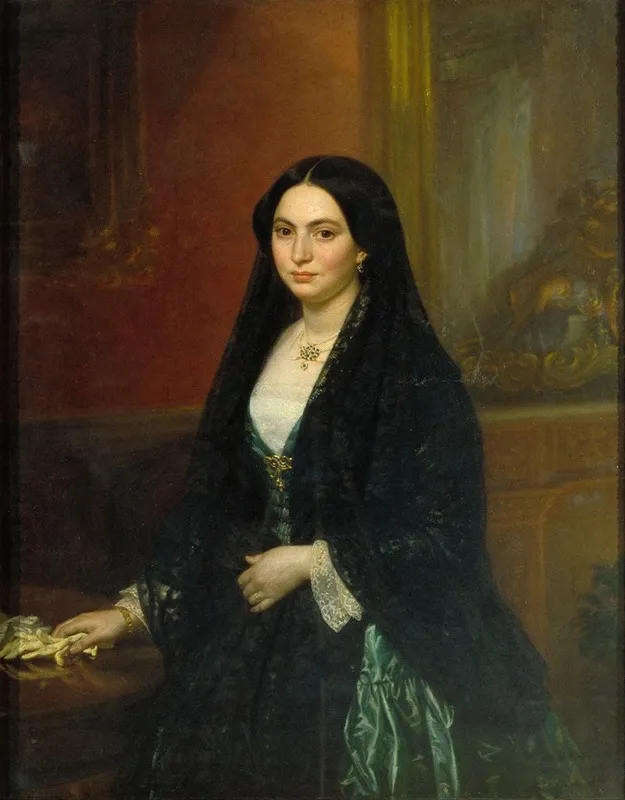 Portrait Of Senyora Espalter Wall Art by Joaquim Espalter - High-Resolution Digital Print