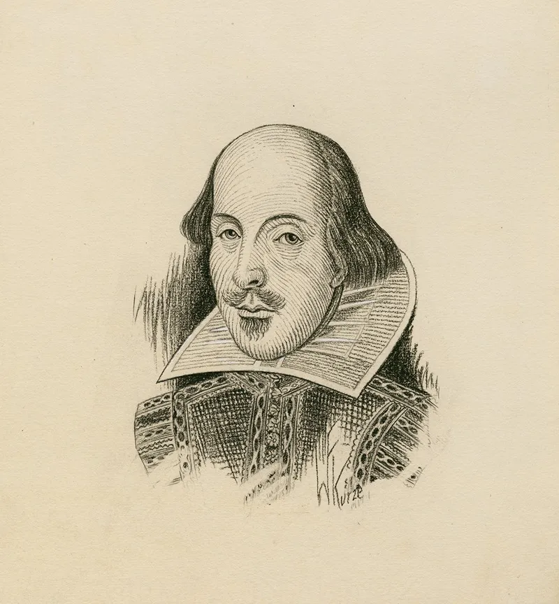 Portrait Of Shakespeare 3 Wall Art by W.F. Kurze - High-Resolution Digital Print