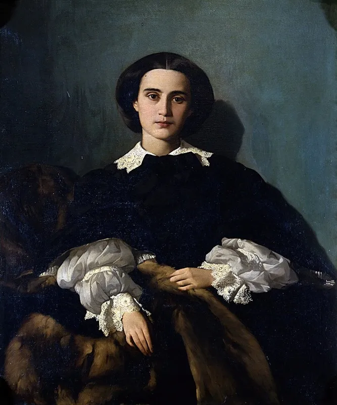Portrait Of Signora Morrocchi Wall Art by Antonio Puccinelli - High-Resolution Digital Print