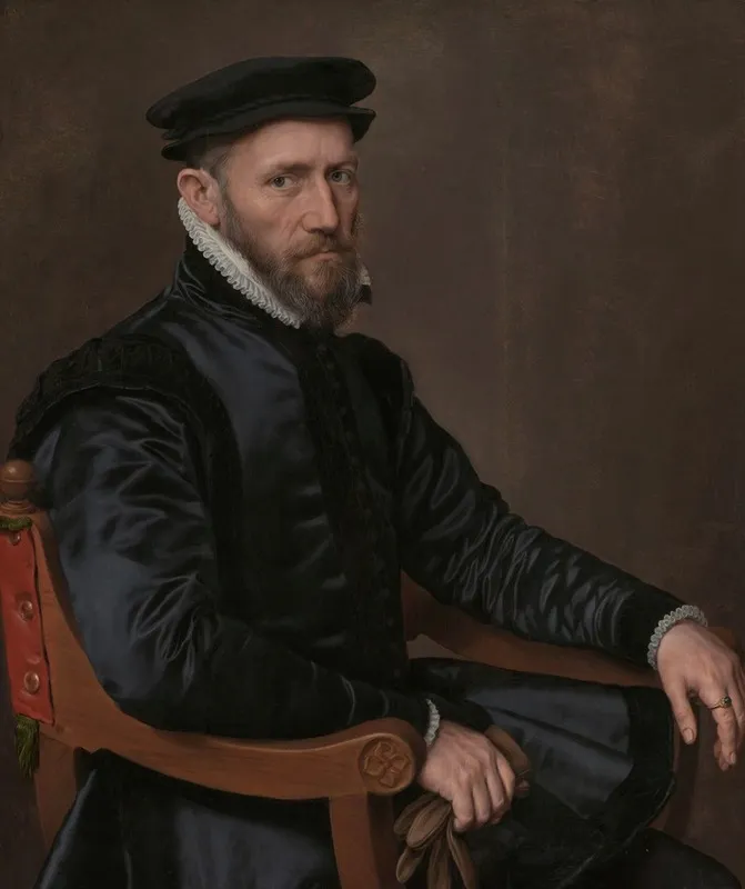 Portrait Of Sir Thomas Gresham Wall Art by Antonis Mor - High-Resolution Digital Print