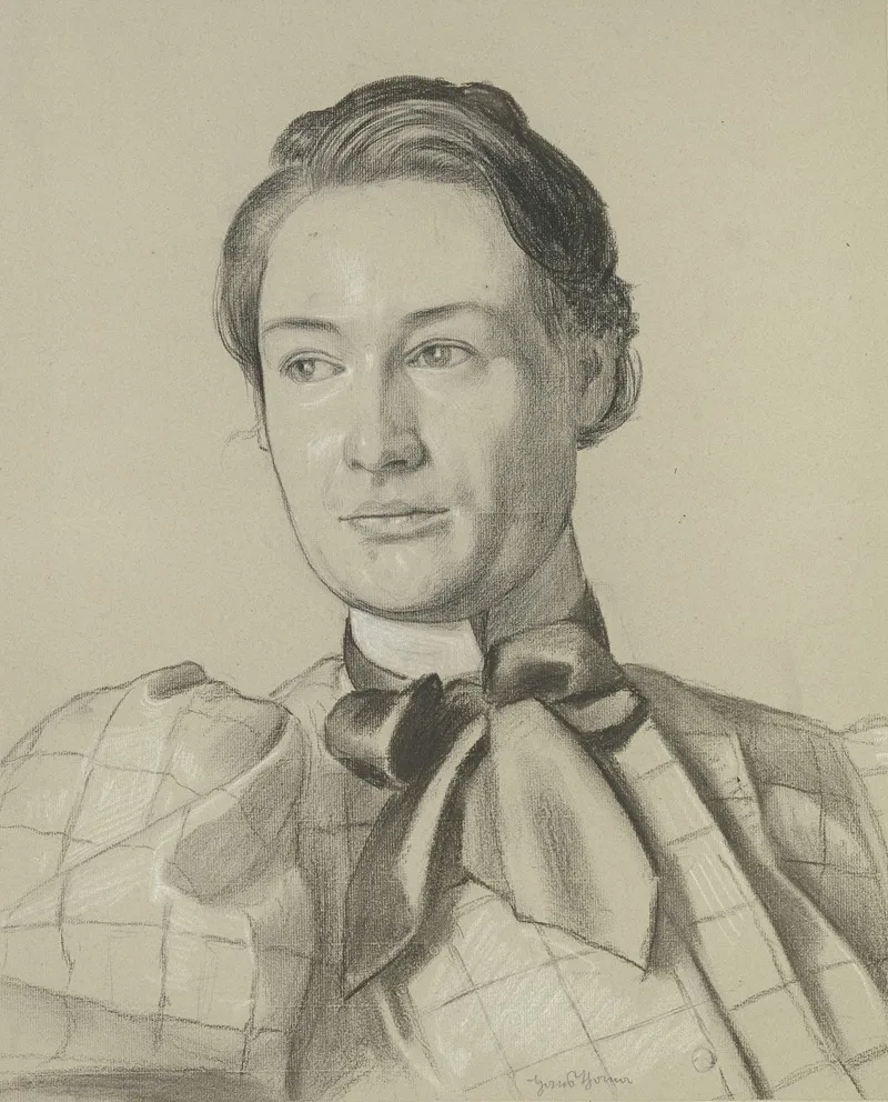 Portrait Of Sofie Kuchler Wall Art by Hans Thoma - High-Resolution Digital Print