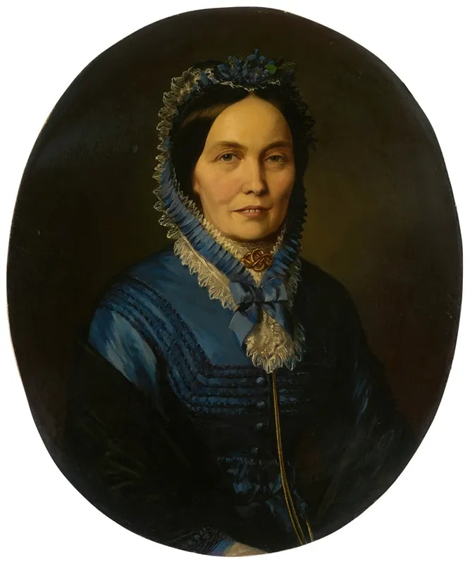 Portrait Of Sophie Krebs Nee Schaal Wall Art by Marie Dürr-Grossmann - High-Resolution Digital Print