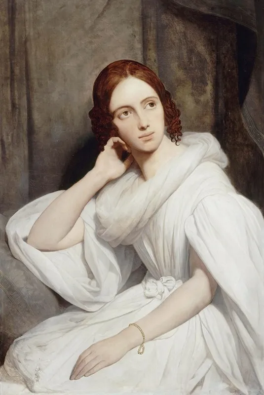 Portrait Of Sophie Marin Widow Of Lieutenant General Baudrand Wall Art by Ary Scheffer - High-Resolution Digital Print