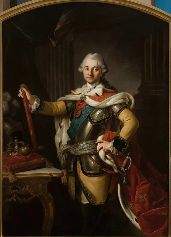 Portrait Of Stanislaw August Poniatowski King Of Poland Wall Art by Per Krafft the Elder - High-Resolution Digital Print