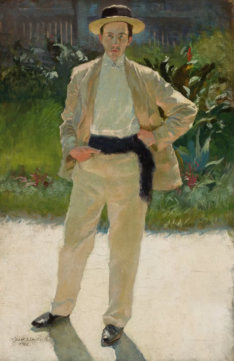 Portrait Of Stanislaw Czajkowski Painter Artists Brother Wall Art by Józef Czajkowski - High-Resolution Digital Print