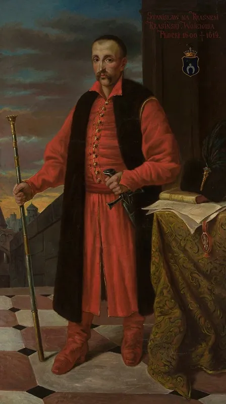 Portrait Of Stanislaw Krasinski 1558 1617 Voivode Of Plock Wall Art by Antoni Ziemięcki - High-Resolution Digital Print