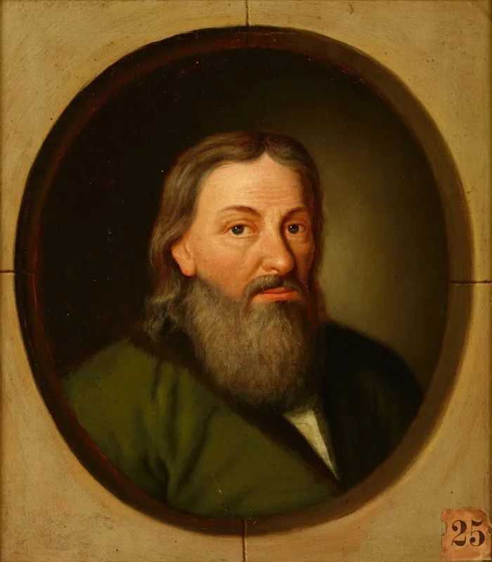 Portrait Of Stanislaw Orzechowski 1513 1566 Oksza Coat Of Arms Canon Of Przemysl Religious And Political Writer Wall Art by Friedrich Kloss - High-Resolution Digital Print