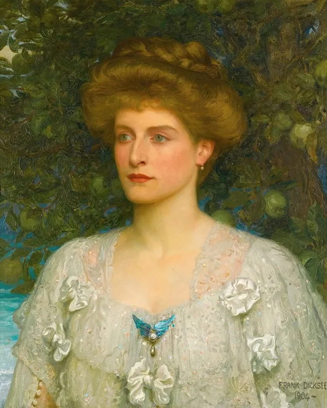 Portrait Of Susannah Pearson Wall Art by Frank Dicksee - High-Resolution Digital Print