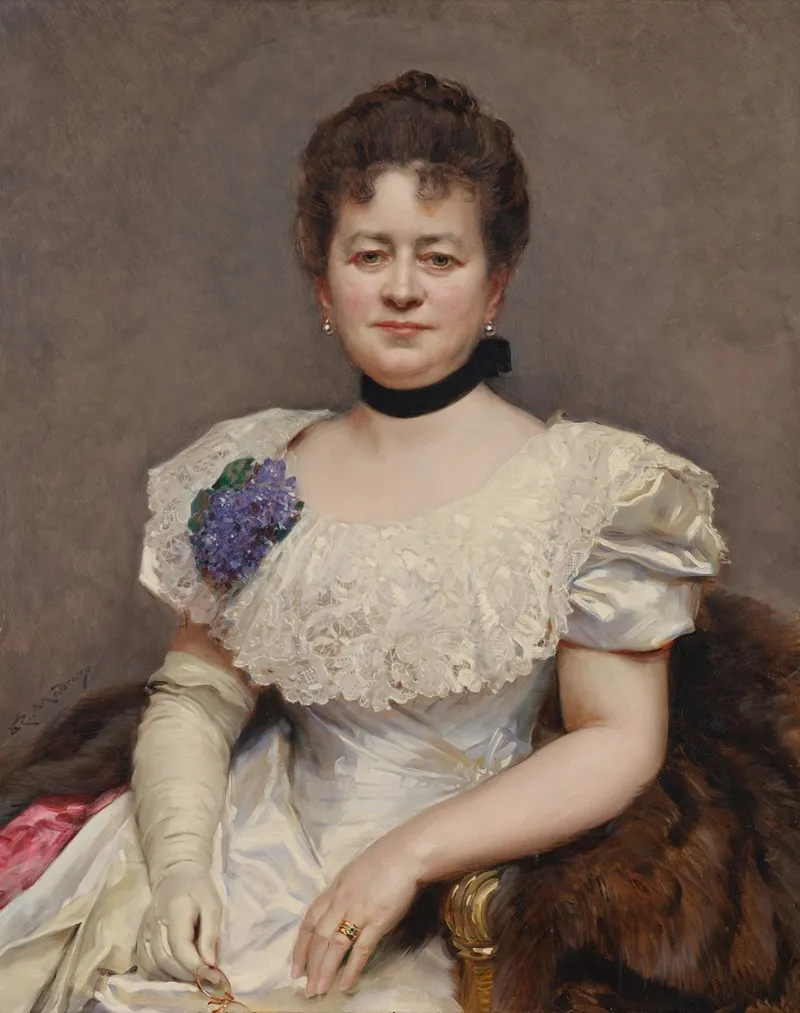 Portrait Of Teresa De Blumenstiel Wall Art by Raimundo de Madrazo y Garreta - High-Resolution Digital Print