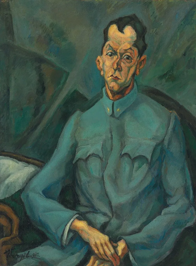Portrait Of Tersanszky Jozsi Jeno Wall Art by Lajos Tihanyi - High-Resolution Digital Print