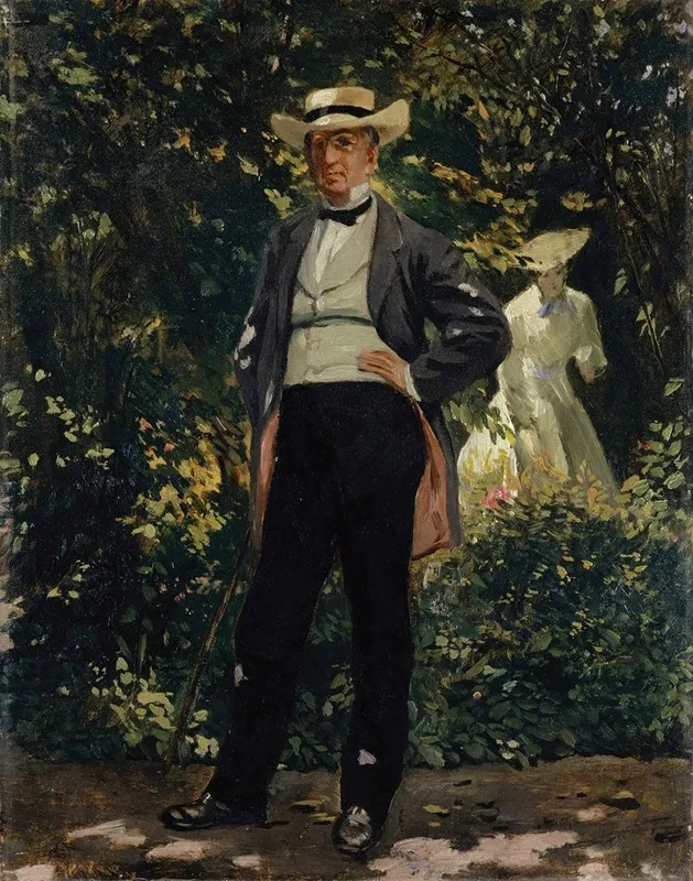 Portrait Of The American Secretary Of State William H Seward In The Garden