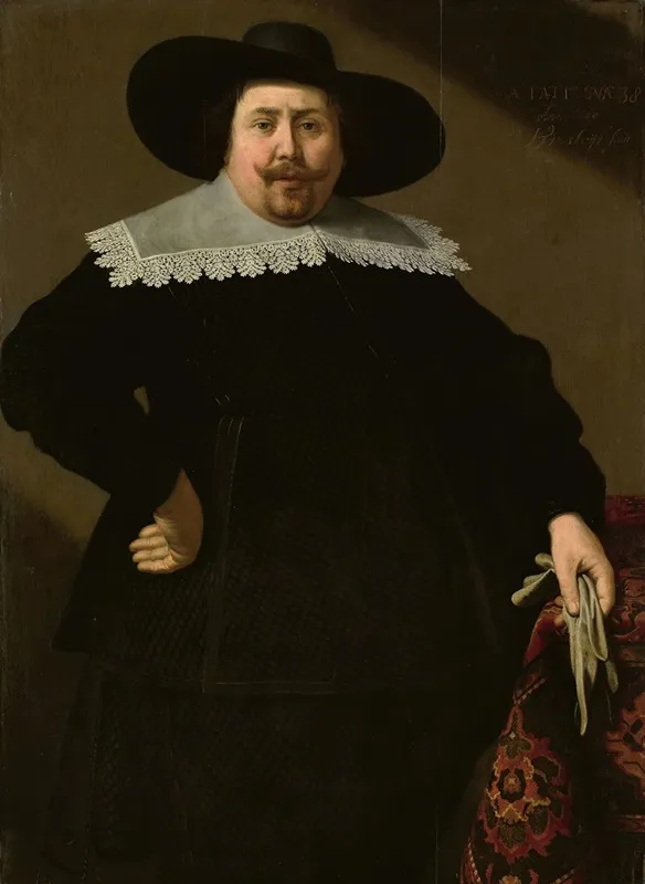 Portrait Of The Amsterdam Brewer Philips Denijs Wall Art by Huygh Pietersz Voskuyl - High-Resolution Digital Print
