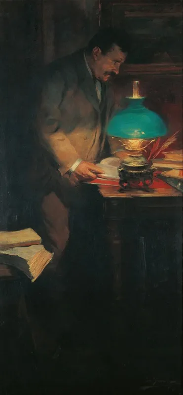 Portrait Of The Art Critic And Writer Raimon Casellas Wall Art by Luis Graner i Arrufi - High-Resolution Digital Print