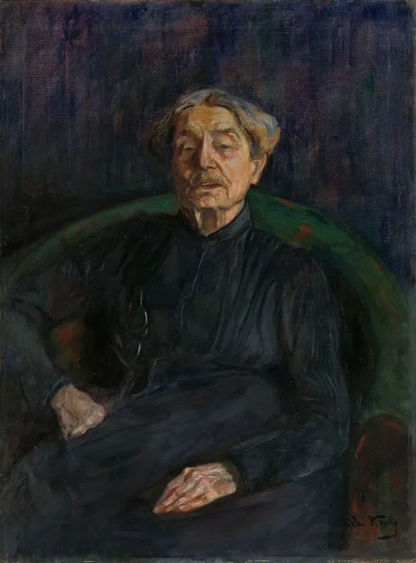 Portrait Of The Artist Aasta Hansteen Wall Art by Oda Krohg - High-Resolution Digital Print